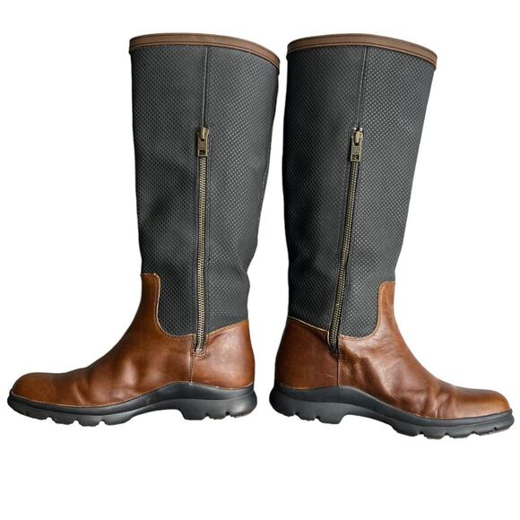 Timberland WOMEN'S TURAIN TALL WATERPROOF BOOTS Brown Size 6 - Picture 3 of 11